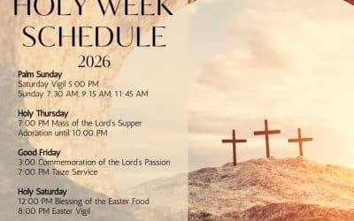 Holy Week Schedule